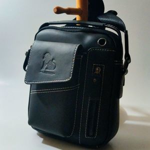 Laoshizi Handsome Premium Leather Crossbody Unisex Mini Bag